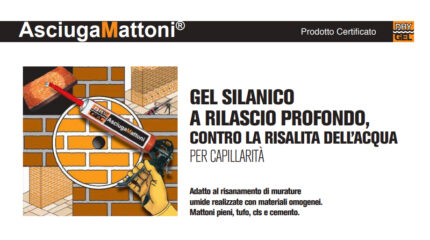 DRY GEL AsciugaMattoni Tecnored: il gel silanico contro la risalita dell'acqua per capillarità
