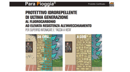 Protettivo idrorepellente ParaPioggia Tecnored per intonaci e faccia a vista