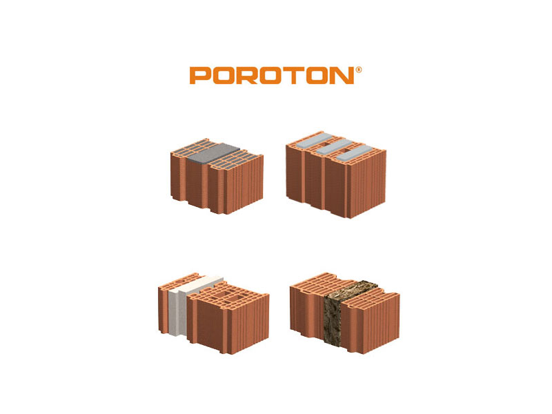 Blocchi Poroton con isolante integrato o accoppiato