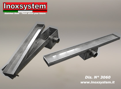 Canali Italia con copertura pavimentabile e pozzetto di scarico sifonato Canali Italia con copertura pavimentabile e pozzetto di scarico sifonato