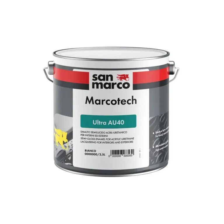 MARCOTECH ULTRA AU40: Smalto semilucido all’acqua ad alta resistenza per interni ed esterni