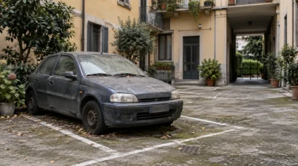 Auto abbandonata in condominio: rimozione, segnalazione e costi