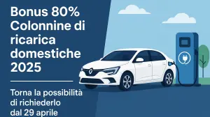 Bonus 80% Colonnine di ricarica domestiche: nuova finestra da oggi 29 aprile 2025