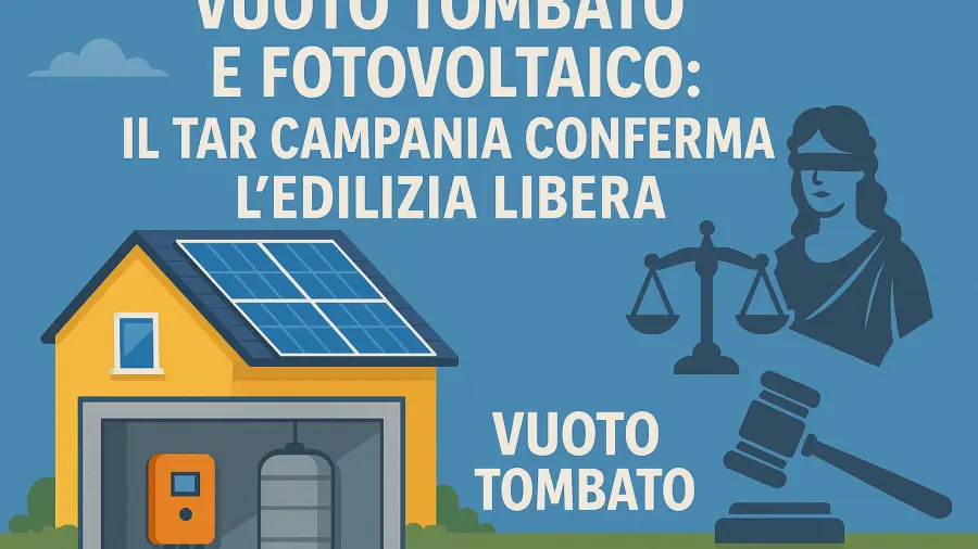Demolizione bloccata: vuoto tombato e fotovoltaico sono edilizia libera