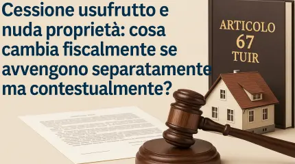 Tassazione separata per usufrutto e nuda proprietà: il parere dell’Agenzia
