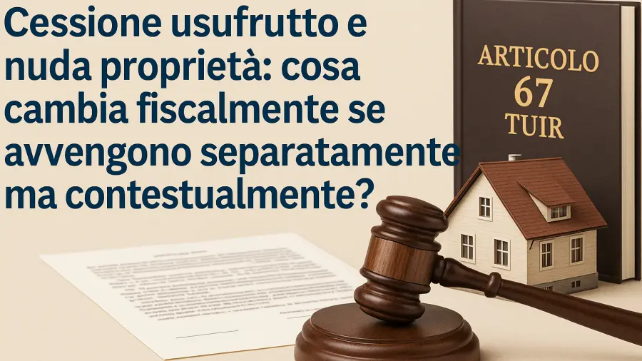 Tassazione separata per usufrutto e nuda proprietà: il parere dell’Agenzia
