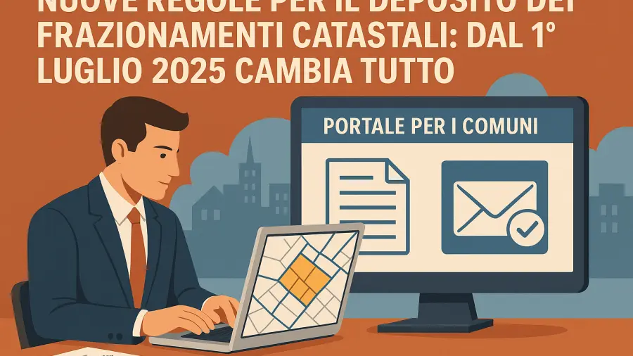 Frazionamenti catastali: dal 1° luglio 2025 cambia tutto