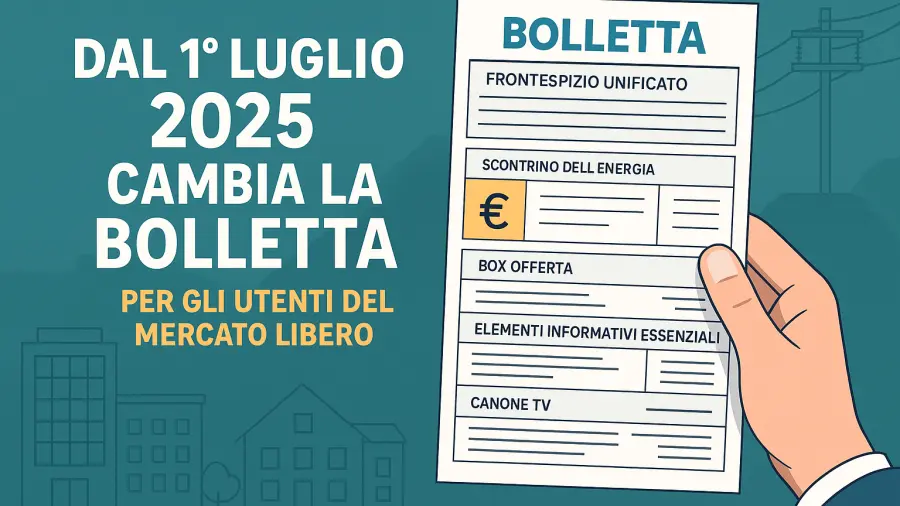 Dal 1° luglio cambia la bolletta di luce e gas: arriva lo “scontrino dell’energia”