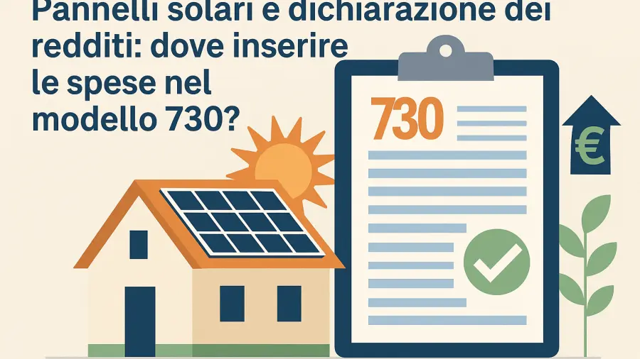 Ecobonus 65% per pannelli solari: dove inserirlo nel 730