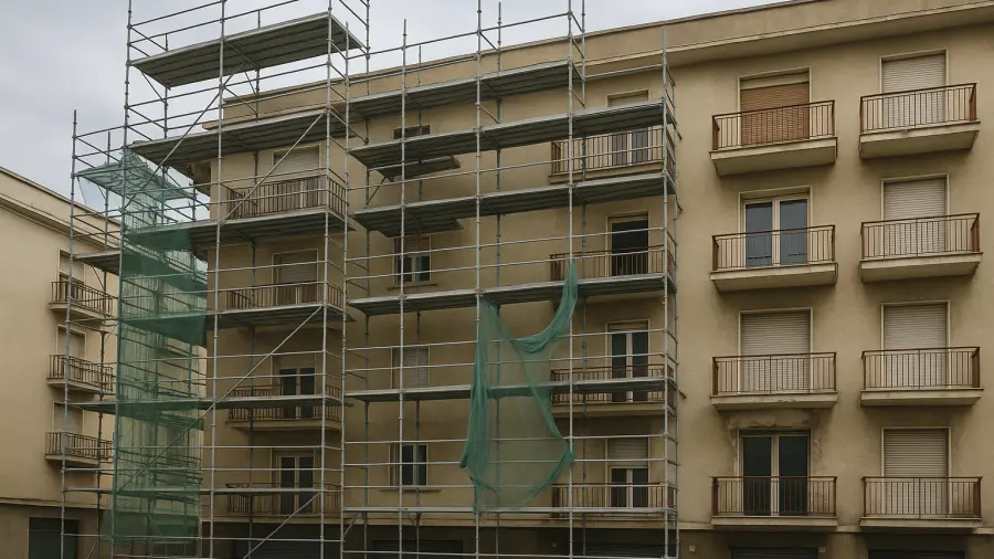 Ponteggi abbandonati e lavori mai finiti in condominio: smontare i ponteggi è un diritto se c’è pericolo