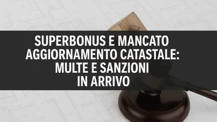 Superbonus e mancato aggiornamento catastale: multe e sanzioni in arrivo