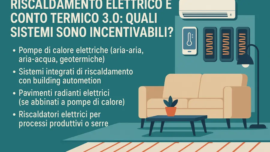 Riscaldamento elettrico e Conto Termico 3.0: cosa puoi detrarre Riscaldamento elettrico e Conto Termico 3.0: cosa puoi detrarre