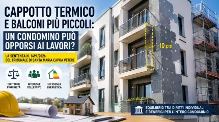 Riduzione del balcone per il cappotto termico: un condomino può bloccare i lavori?
