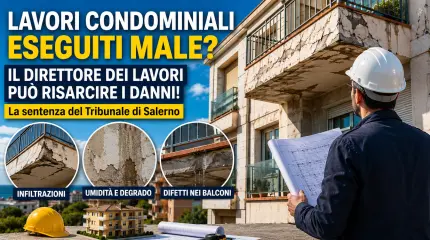 Lavori condominiali eseguiti male: il Tribunale condanna il direttore dei lavori al risarcimento