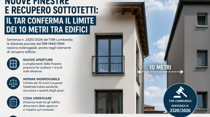 Distanze tra edifici: il TAR ribadisce i 10 metri tra edifici restano inderogabili