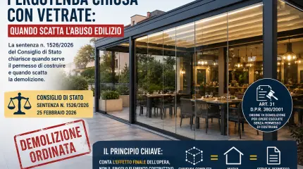 Chiudere una pergotenda con vetrate è sempre legale? cosa dice il Consiglio di Stato