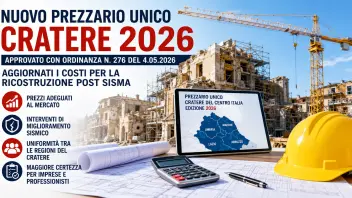 Prezzario Unico Cratere 2026: adeguati costi e lavorazioni edilizie