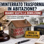 Seminterrato adibito a camera: non sempre basta una semplice pratica edilizia, scatta la demolizione