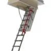 Lucernario per tetti piatti DRL in combinazione con scala a pezzi in metallo LML FAKRO