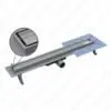 Canaletta Doccia a Pavimento DAKUA+ Plus con Griglia INOX Duo