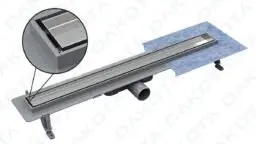 Canaletta Doccia a Pavimento DAKUA+ Plus con Griglia INOX Duo