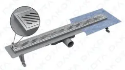 Canaletta Doccia a Pavimento DAKUA+ Plus con Griglia INOX Oblì