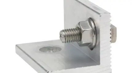 Angolo solar basso per collegare profilati ZEBRA su fissaggi per impianti solari con diametro M10 e M12