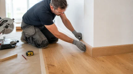 Battiscopa in legno: essenze, misure, posa, angoli e manutenzione