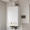 Caldaia a camera aperta con canale da fumo e griglia di ventilazione