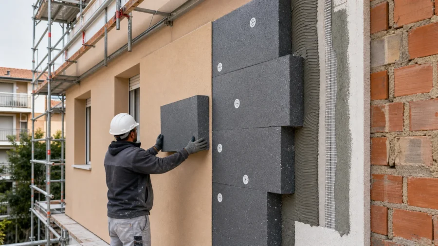 Cappotto termico: materiali, spessori, costi e posa corretta