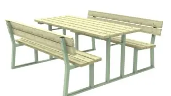 Lazzari Mediterraneo AR268S: tavolo picnic con schienale
