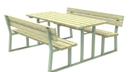 Lazzari Mediterraneo AR268S: tavolo picnic con schienale