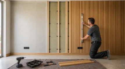 Rivestimento della parete in legno: sistemi, supporti, posa e manutenzione