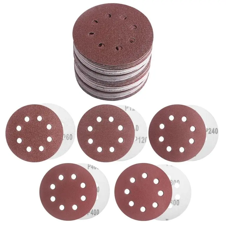 50 Pezzi Dischi Abrasivi 125mm, Carta Vetrata Disco Abrasivo Grana 60/120/240/400/800