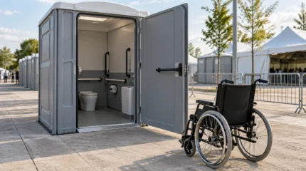 Bagni mobili accessibili: requisiti, spazi, posizionamento e gestione