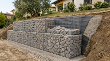 Gabbioni metallici: rete, pietrame, fondazione e montaggio