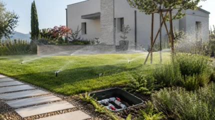 Impianto di irrigazione del giardino: zone, tubi e irrigatori