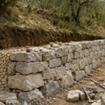 Muro a secco: pietre, fondazione, drenaggio, posa e permessi