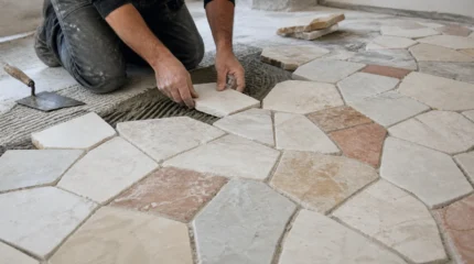 Pavimento alla palladiana: materiali, disegno, posa, levigatura e recupero