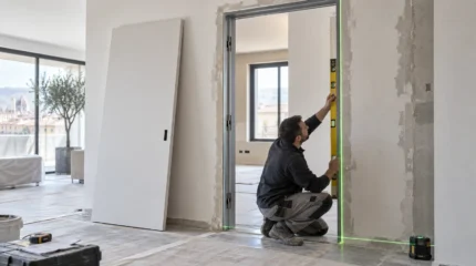 Porta filo muro: controtelaio, rasatura, battiscopa e manutenzione