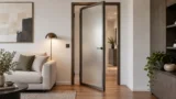 Porta interna in alluminio: profili, vetri, ferramenta e posa