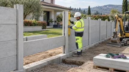 Recinzione prefabbricata in cemento: elementi, fondazioni, montaggio e costi