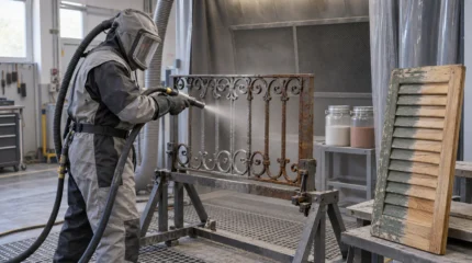 Sabbiatura di legno e ferro: abrasivi, regolazione e finitura
