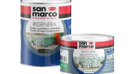 RIGENERA SATIN: Smalto bicomponente satinato all'acqua per piastrelle e superfici interne