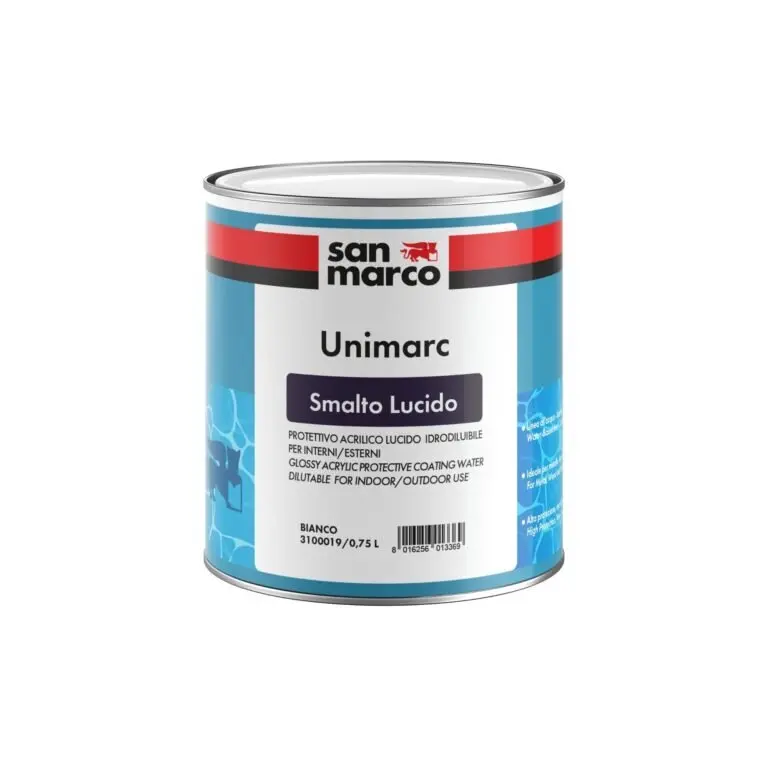 UNIMARC SMALTO LUCIDO: Smalto lucido all’acqua per legno, metallo, PVC e ceramica