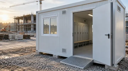 Spogliatoi mobili per cantieri e industrie: requisiti, dimensionamento, allestimento e gestione