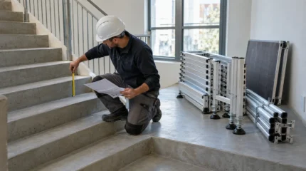 Trabattello per scale: configurazione, dislivelli, stabilità e sicurezza