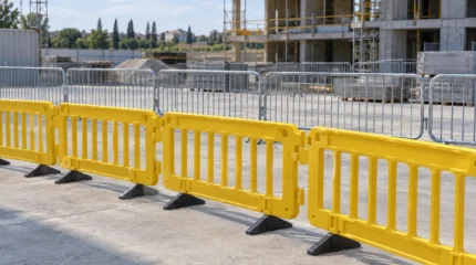 Transenne mobili per cantieri ed eventi: plastica o acciaio, stabilità, collegamenti e noleggio