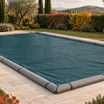 Copertura invernale della piscina: teli, fissaggi, acqua piovana e sicurezza