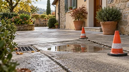 Marciapiedi e cortili che sprofondano: cause, controlli e soluzioni